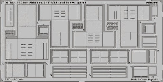 1/35 Armor- 152mm ShkH vz 77 Dana Tool Boxes for HBO(D)