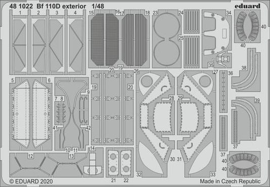 1/48 Aircraft- Bf110D Exterior for DML(D)