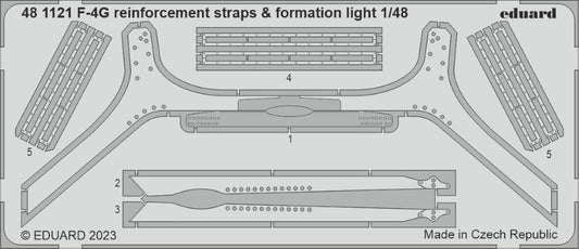 1/48 Aircraft- F4G Reinforcement Straps & Formation Lights for MGK