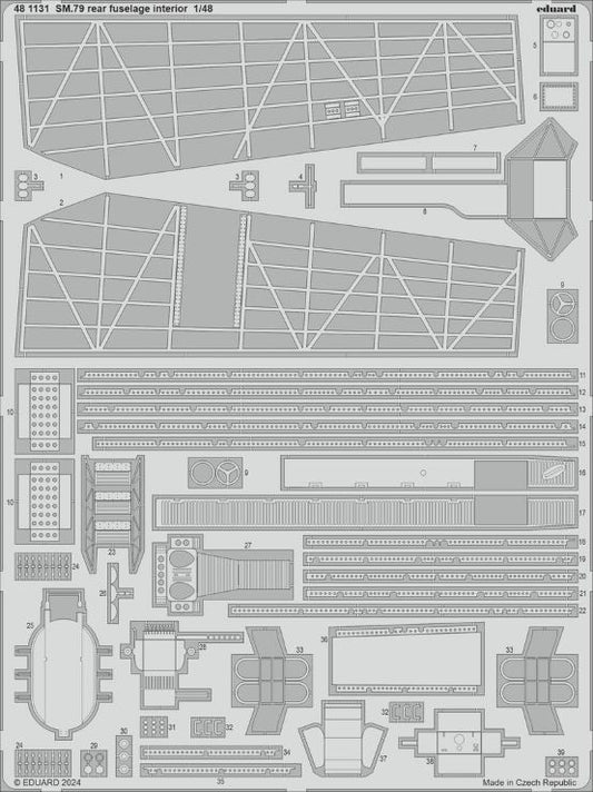 1/48 Aircraft- SM79 Rear Fuselage Interior for EDU