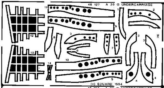 1/48 Aircraft- A20G Undercarriage for AMT
