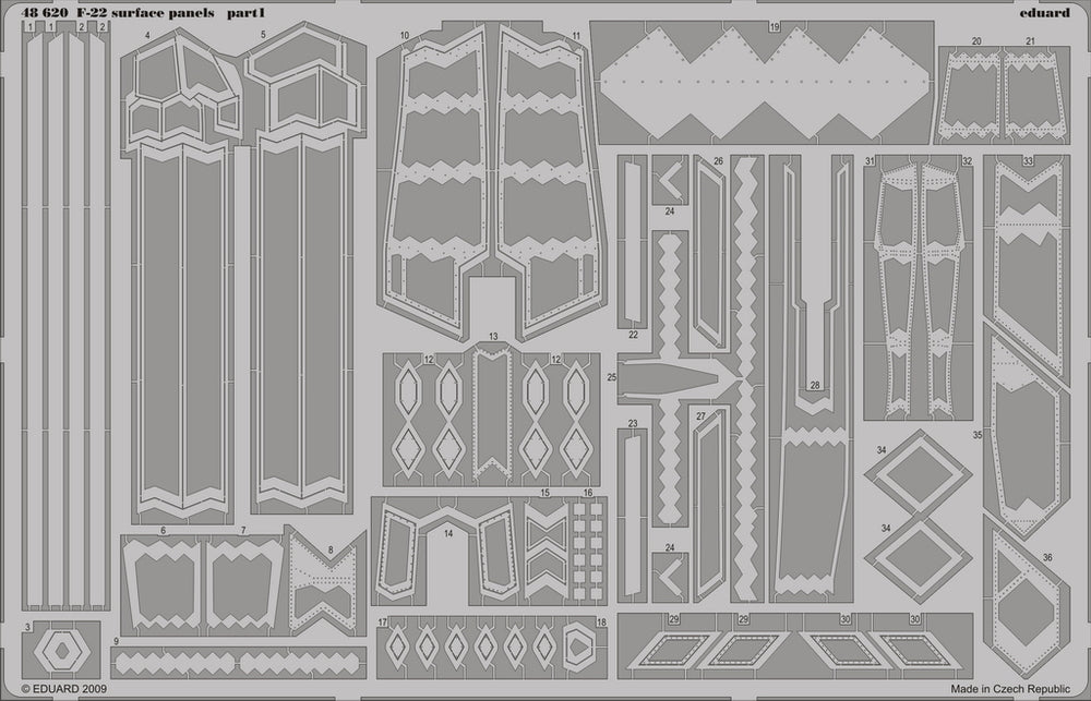 1/48 Aircraft- F22 Surface Panels for ACY (D)