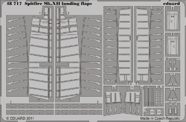 1/48 Aircraft- Spitfire Mk XII Landing Flaps for ARX (D)