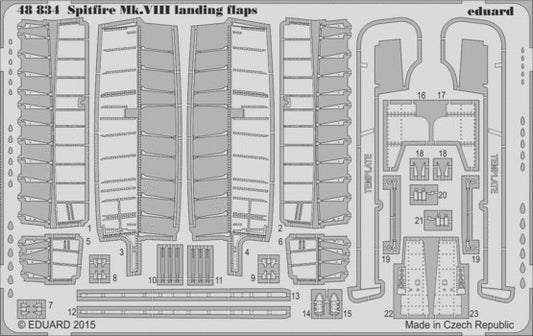 1/48 Aircraft- Spitfire Mk VIII Landing Flaps for EDU (D)