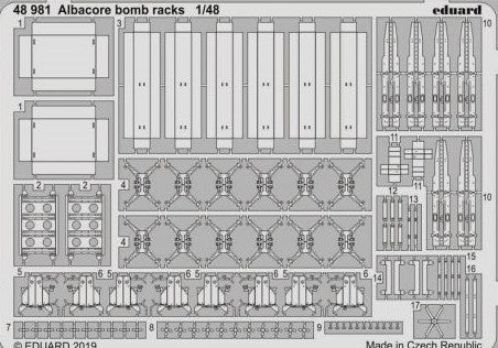 1/48 Aircraft- Albacore Bomb Racks for TSM (D)