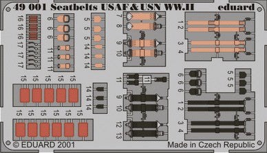 1/48 Aircraft- USAF & USN WWII Seatbelts (Painted)