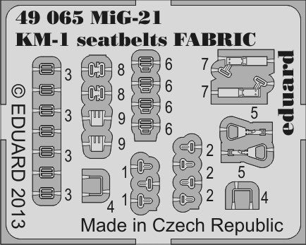 1/48 Aircraft- MiG21 KM1 Seatbelts Fabric-Type (Painted) (D)