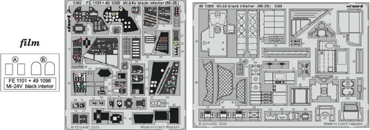 1/48 Aircraft- Mi24 Interior Black (Mi35) for ZVE (Painted)(D)