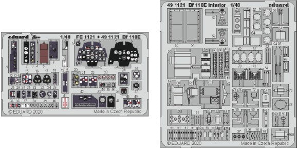 1/48 Aircraft- Bf110E Interior for DML (Painted)(D)