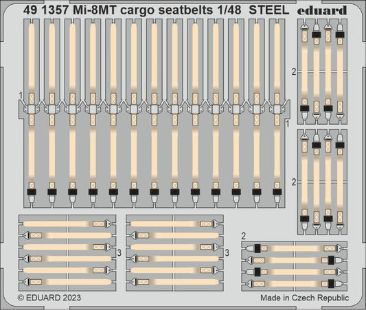 1/48 Aircraft- Mi8MT Cargo Seatbelts Steel for TSM (Painted)