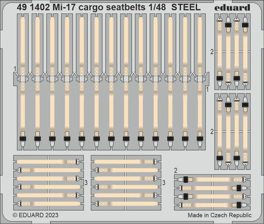 1/48 Aircraft- Mi17 Cargo Seatbelts Steel for TSM (Painted)