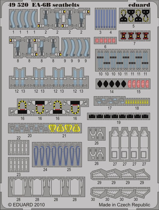 1/48 Aircraft- EA6B Seatbelts for KIN (Painted)