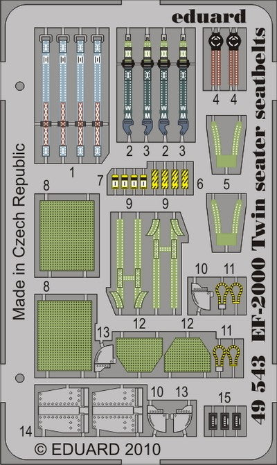 1/48 Aircraft- EF2000 2-Seater Seatbelts for RVL (Painted) (D)