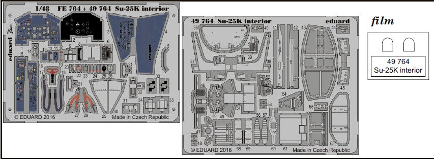 1/48 Aircraft- Su25K Interior for SME (Painted) (D)