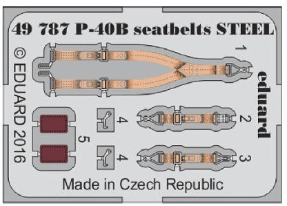 1/48 Aircraft- P40B Seatbelts Steel for ARX (Painted)