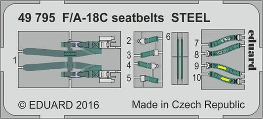 1/48 Aircraft- F/A18C Seatbelts Steel for KIN (Painted)