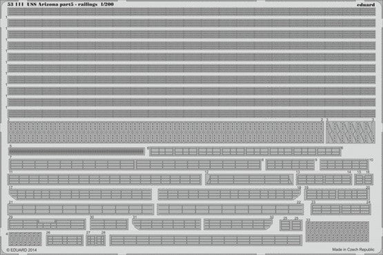 1/200 Ship- USS Arizona Railings Pt.5 for TSM