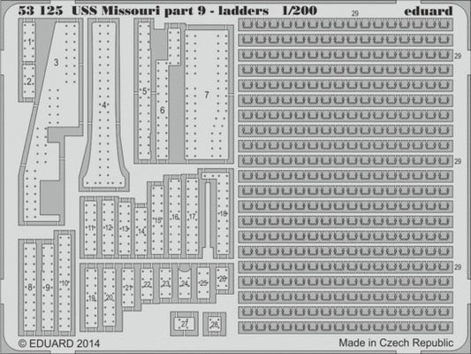 1/200 Ship- USS Missouri Ladders Pt.9 for TSM