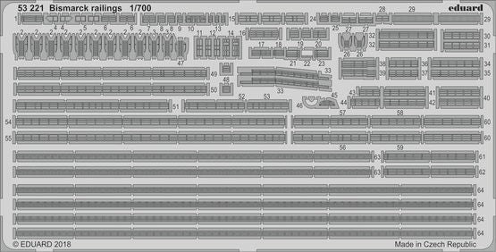 1/700 Ship- Bismarck Railings for MGK (D)