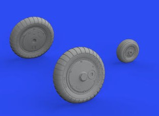 1/32 Aircraft- Bf109G4 Wheels for RVL (Mask & Resin)