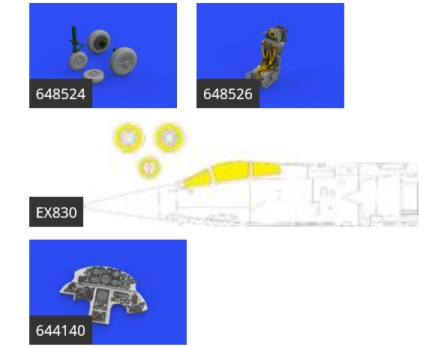 1/48 Aircraft- F104S LooKplus for KIN (Mask, Photo-Etch & Resin)