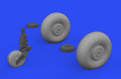 1/48 Aircraft- Mosquito Wheels for TAM (Mask & Resin)