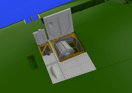 1/48 Aircraft- A6M2N Rufe Gun Bays for EDU (Photo-Etch & Resin)
