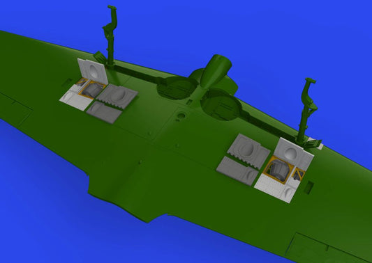 1/48 Aircraft- A6M3 Gun Bays Short Barrel for EDU (Photo-Etch & Resin)
