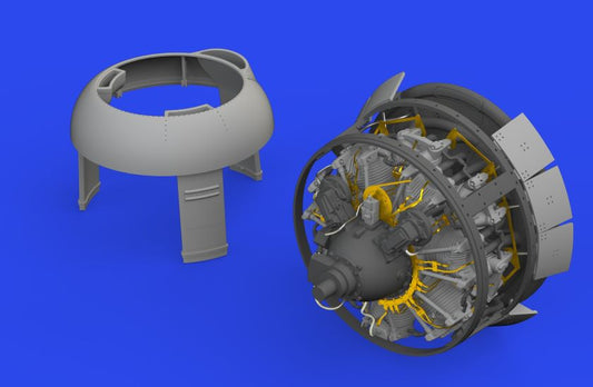 1/48 Aircraft- FM1 Engine for EDU (Photo-Etch & Resin)