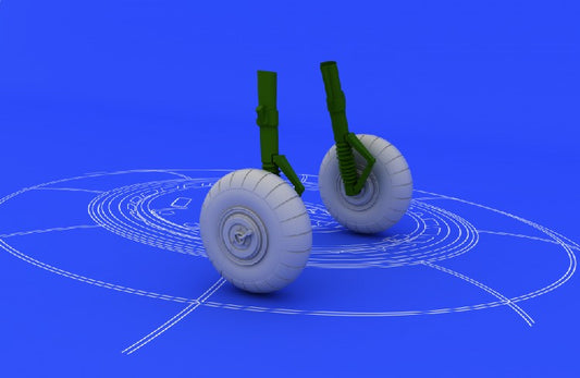 1/72 Aircraft- Bf110C/D Wheels for EDU (Resin)