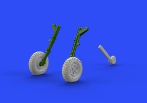 1/72 Aircraft- Spitfire Mk IX Wheels 5-Spoke w/Pattern Tire for EDU (Decals & Resin) (D)