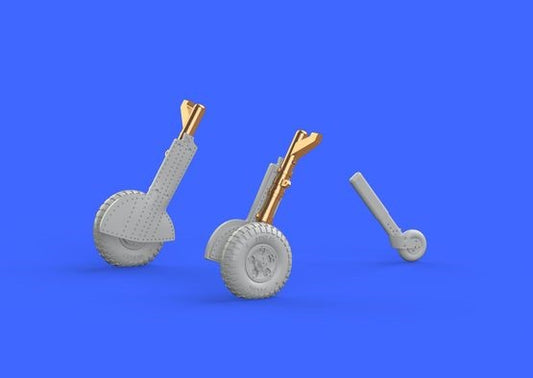 1/72 Aircraft- Spitfire Mk IX Legs w/5-Spoke Wheels & Pattern Tire for EDU (Bronze & Resin)D)
