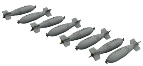 1/72 Aircraft- British 1000lb Retarded Bombs (Photo-Etch & Resin)