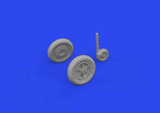 1/72 Aircraft- Bf109G2/G4 Wheels for Bulged Wings for EDU (Mask & Resin)