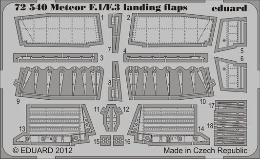 1/72 Aircraft- Meteor F1/F3 Landing Flaps for DML(D)