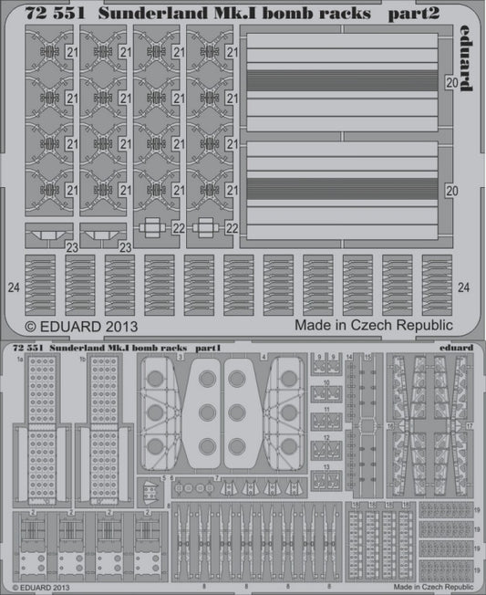 1/72 Aircraft- Sunderland Mk I Bomb Racks for ITA(D)