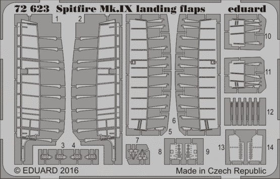 1/72 Aircraft- Spitfire Mk IX Landing Flaps for EDU(D)