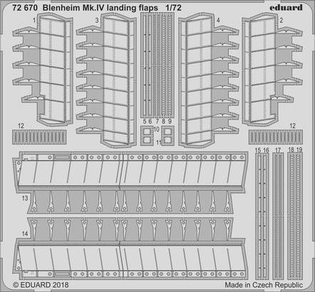 1/72 Aircraft- Blenheim Mk IV Landing Flaps for ARX(D)