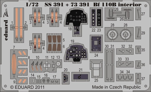 1/72 Aircraft- Bf110B for ARX (Painted Self Adhesive) (D)