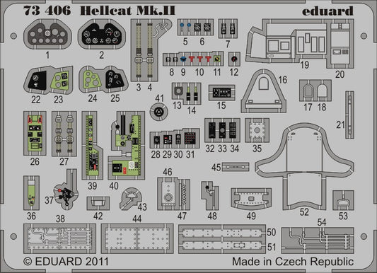 1/72 Aircraft- Hellcat Mk II for EDU (Painted Self Adhesive)(D)