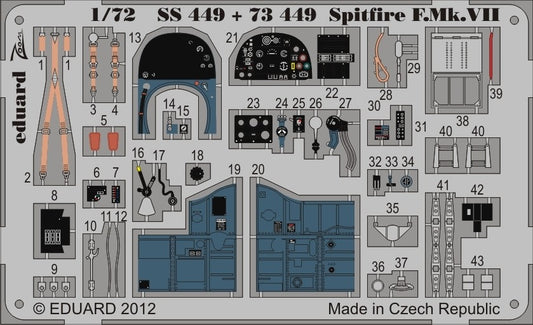 1/72 Aircraft- Spitfire F Mk VII for ITA (Painted)(D)