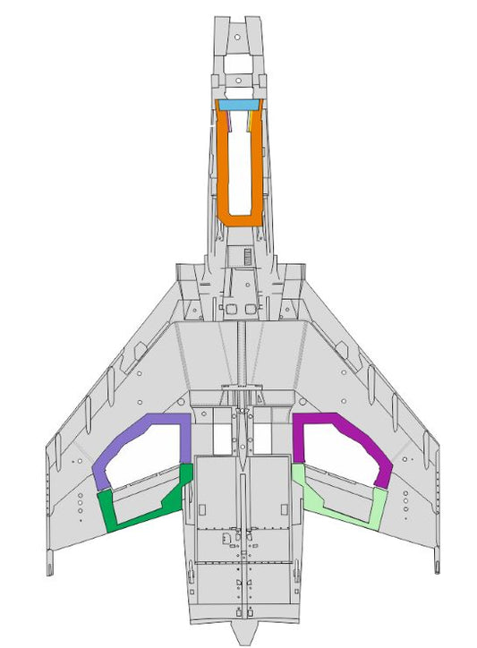 1/48 Mask Aircraft- F4E Wheel Bays for MGK