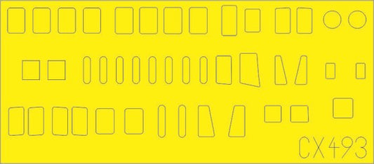 1/72 Mask Aircraft- H8K2 Emily Fuselage Windows for HSG