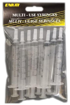 3ml Multi-Use Straight Tip Syringes (8) (Bagged)