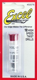 .0200" (.508mm) Steel Twist Drill (12/Vial)