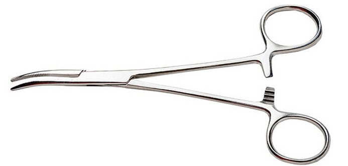 5.5" Stainless Steel Curved Nose Hemostat