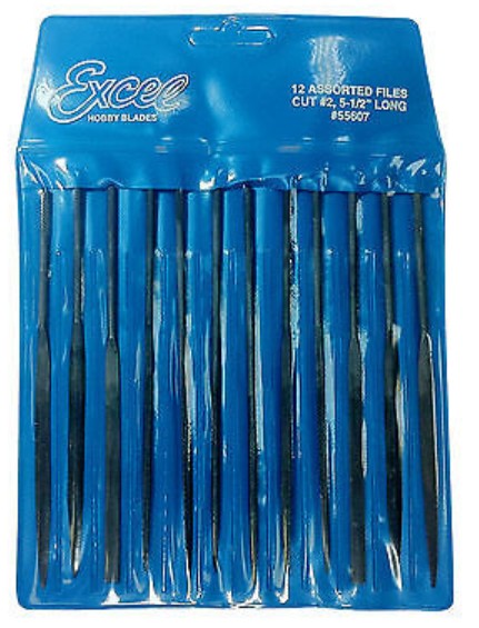 5.5" Long Single Cut #2 Files (12) (Vinyl Pouch)