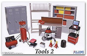 1/24 Garage Tools Set #2 (Compressor, Shop Vac, Lockers, etc.)