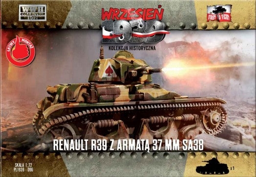 1/72 WWII Renault R39 Tank w/37mm SA38 Gun