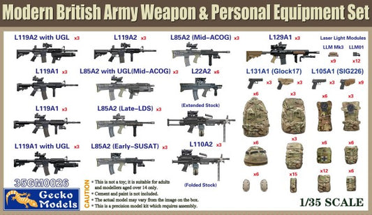 1/35 Modern British Army Weapon & Personal Equipment Set